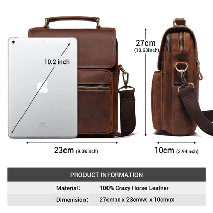 Genuine Leather Shoulder Bag Luxury Business Messenger Bag