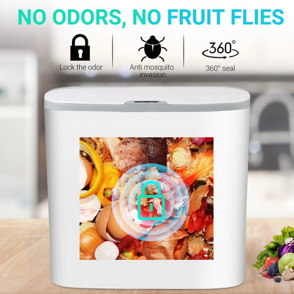 Automatic Bathroom Trash Can with Lid, Touchless Motion Sensor Waterproof