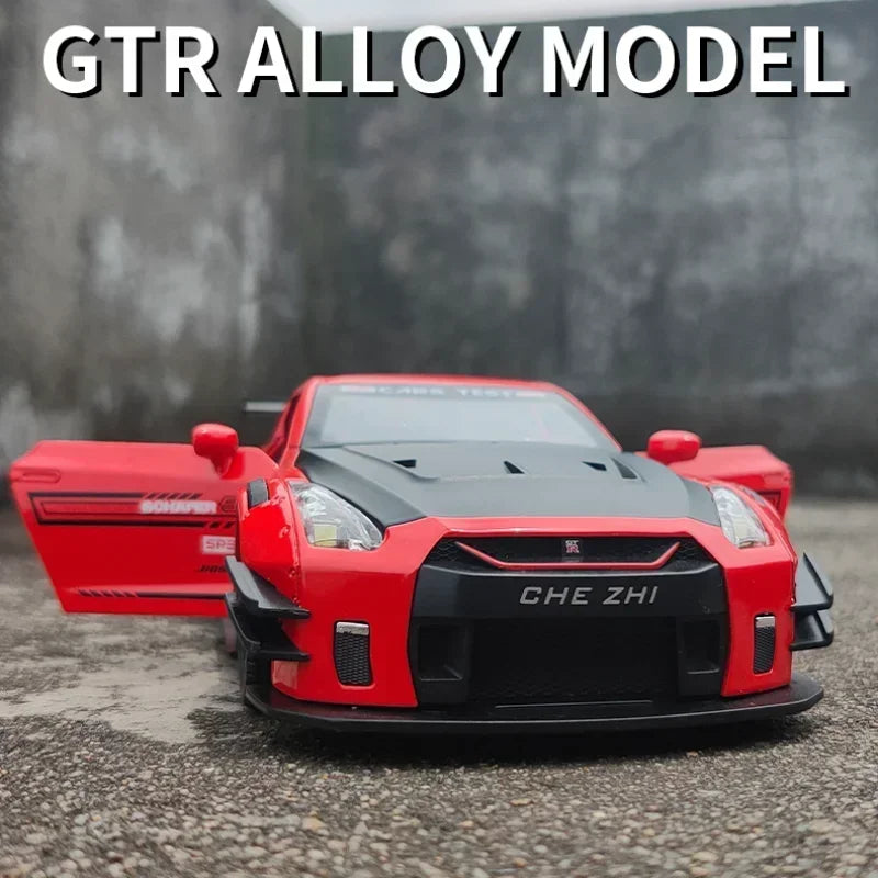 1:24 Nissan GTR R35 Sports Car Diecast Model Pull Back & Go.