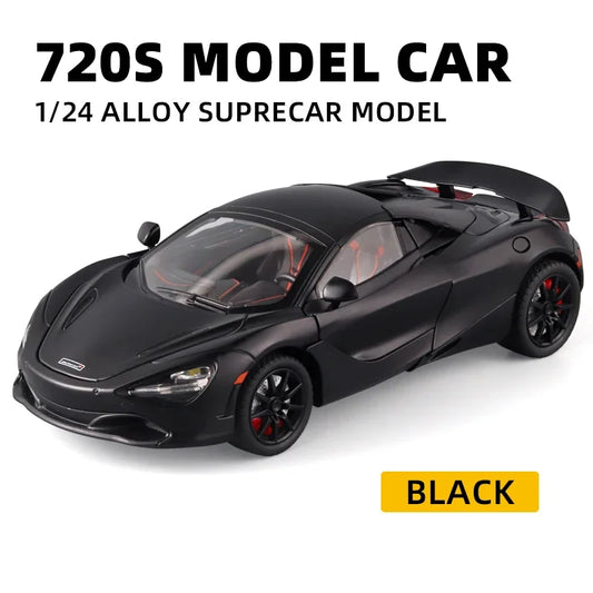 1:24 McLaren 720S Supercar Sound & Light Alloy Diecast Model Car *