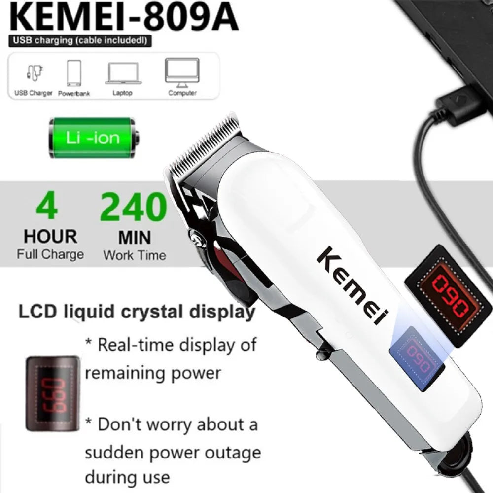 Electric Hair Clippers Wireless Trimmers Professional Rechargeable