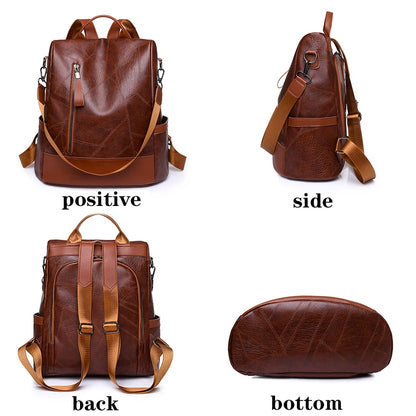 Backpack High Quality Soft PU Leather 20 Ltr with Shoulder Strap