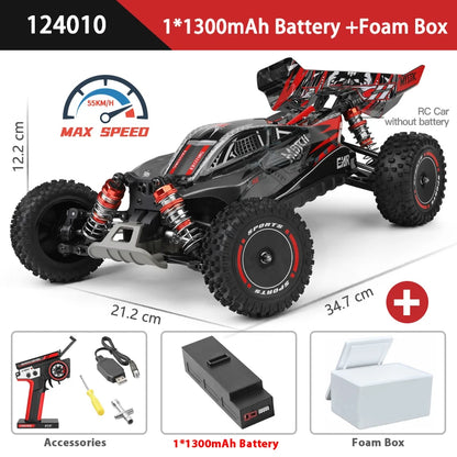 WLtoys 124010 55KM/H RC Car Professional Racing 4WD Off-road High Speed