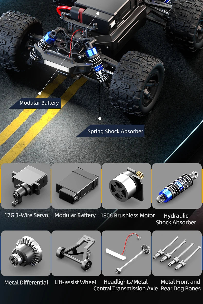 Remote Control 2.4G 4WD Off Road Monster Truck. C8811 50KM/H High Speed