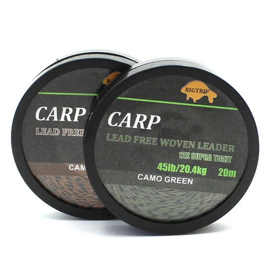 20m Camouflage Green Carp Fishing Line Uncoated Braid for Hair Rig 45LB