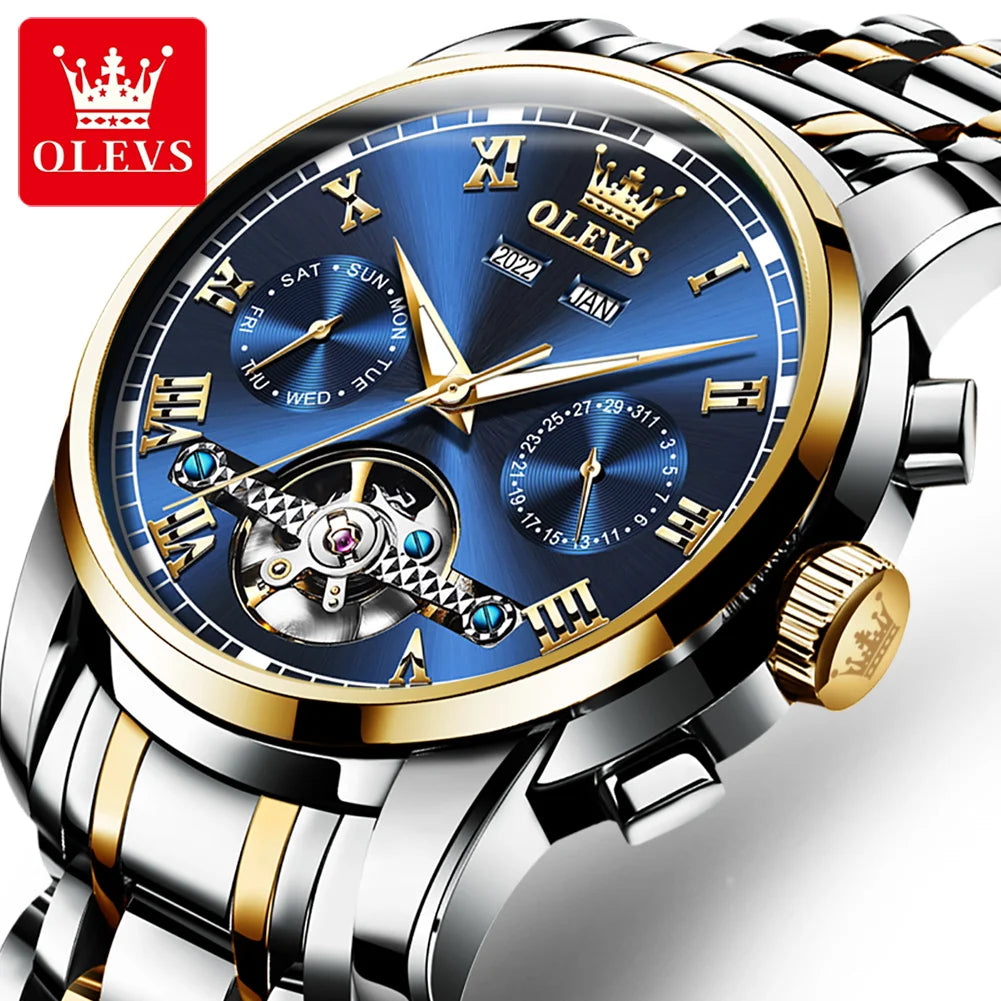 Men's Wristwatch OLEVS 6607 Hollow Skeleton Waterproof Watches Original