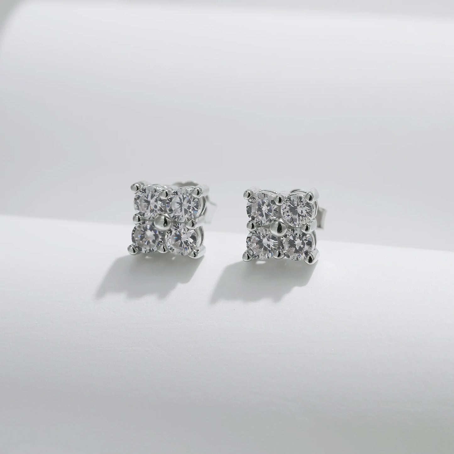 D Colour Moissanite 925 Sterling Silver Dazzling Ideal Cut Stud Earrings