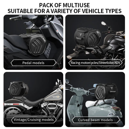 Moto Centric  Motorcycle Back Seat Bag 30L Large Capacity Bag..