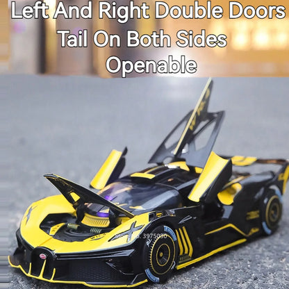 1/24 Bolide Sports Car Diecast Pull Back Doors Opened Sound + Lights