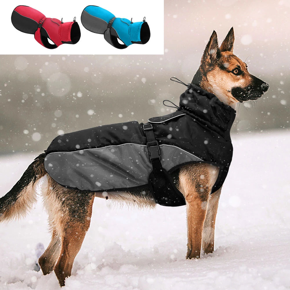 Waterproof Big Dog Coat Reflective Raincoat Large + Medium Dogs