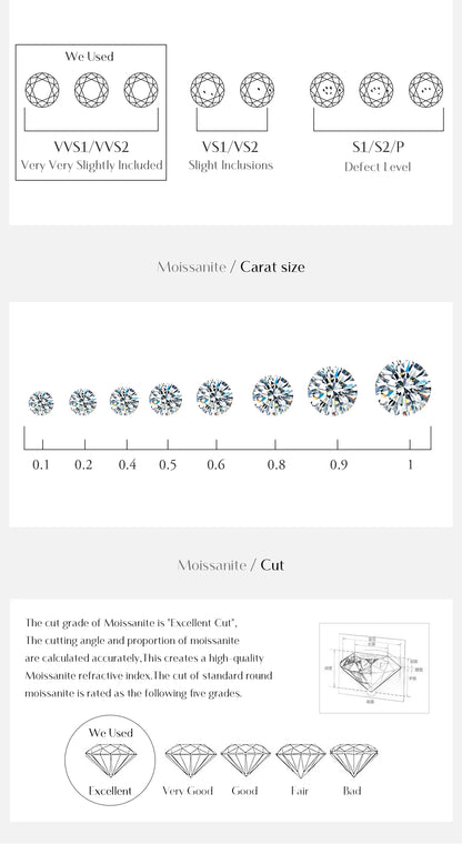 Stud Earrings Brilliant Square Cut 925 Silver Earrings