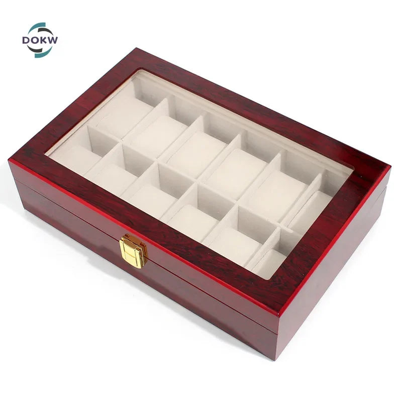 Luxury Wooden 2/3/5/6/10/12 Grid Watch Box Watch Organizers  Wood Boxes