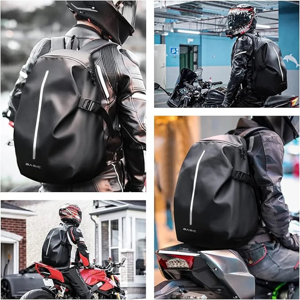 Helmet Backpack Reflective Waterproof Motorcycle Backpack-