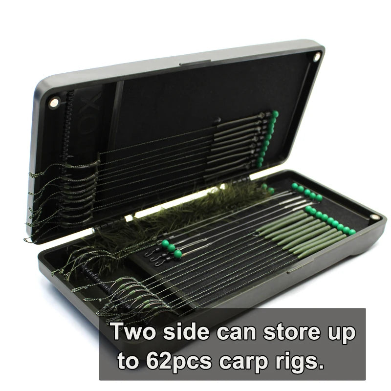 🐟 Carp Fishing Rig Wallet 30 Hook Links Storage Box 🐟