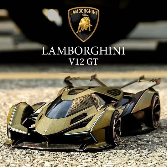 1:22 Lamborghini V12 GT Alloy Sports Car Model Diecast Sound And Light*