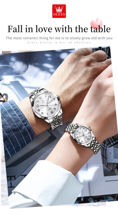 Women's Watches Date Calendar Waterproof Stainless Steel Watch