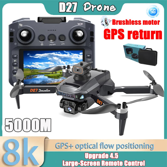 💚 Drone D27  5G Image Transfer GPS 8K HD Camera Obstacle Avoidance 💚