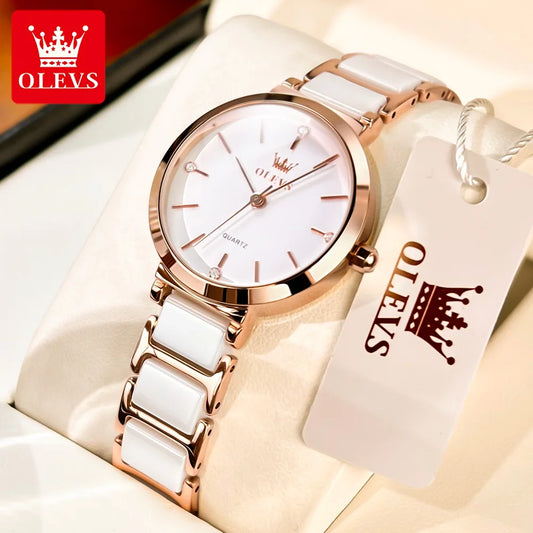 OLEVS Women's Wristwatch Elegant Bracelet Waterproof Fashion Quartz