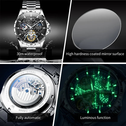 Men's Watch OLEVS Luminous Fully Automatic Waterproof  Moon Phase Watch