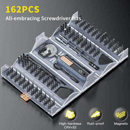 180 in 1 Precision Screwdriver Set Pickup Screw Bit Folding + Case