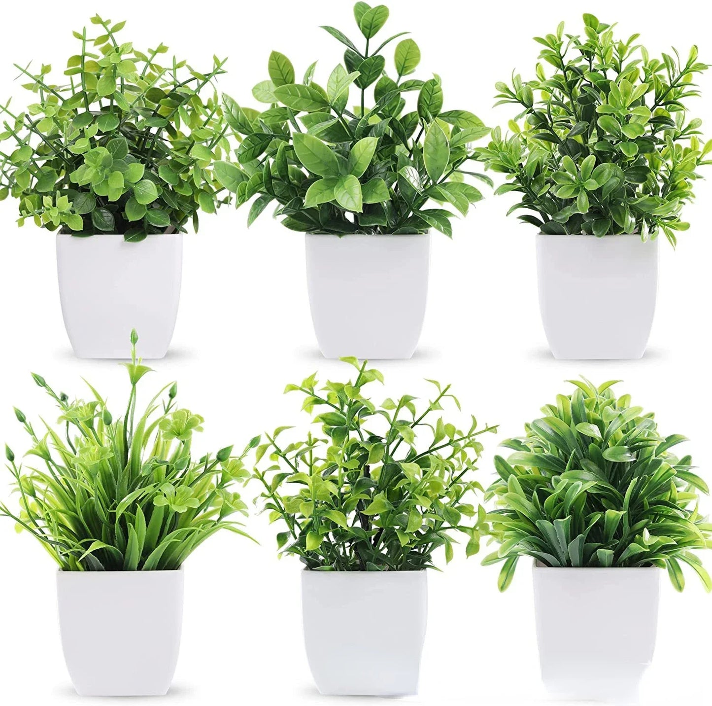 Artificial Potted Plants Indoor Outdoor Home Garden Decoration 6 for 3