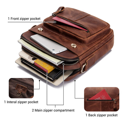 Genuine Leather Shoulder Bag Luxury Business Messenger Bag