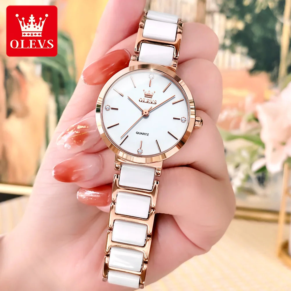 OLEVS Women's Wristwatch Elegant Bracelet Waterproof Fashion Quartz