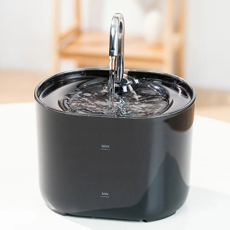 Pet Water Fountain 2.2 Litre. Automatic Filter, Stainless Steel Faucet. Silent Pump.