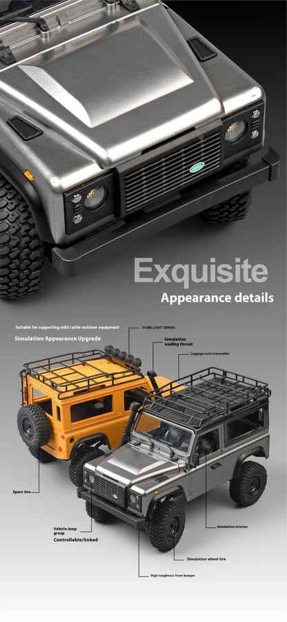 RC Rock Crawler Defender Remote Control Car 1/12 MN99s MN98 4WD