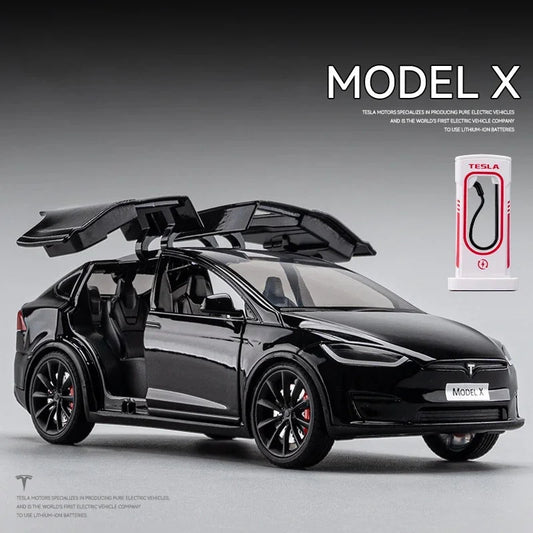 1:24 Tesla Model X  Model 3 Alloy Die Cast Model Sound and Light*