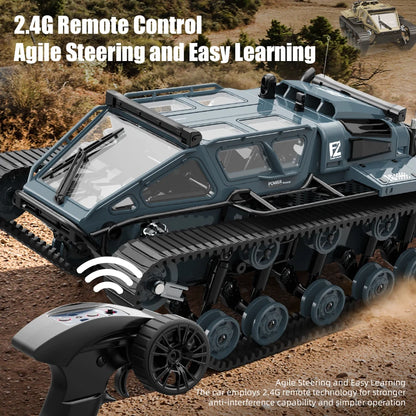 RC Tank JJRC C8812 LED Lights Tracked Tank Off-Road Vehicle