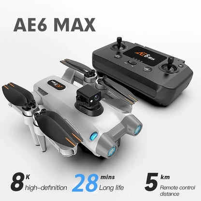 Camera Drone AE6 Max Pro HD Dual Camera GPS 20 Mins Flight Time*