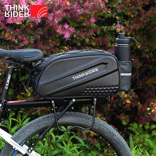 Bike Bag Hard Shell, 14L Large Capacity Hunch Bag with Rain Cover by ThinkRider .