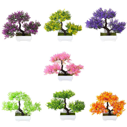 Artificial Plant Bonsai Tree Potted Garden + Home Ornament 6 for 3