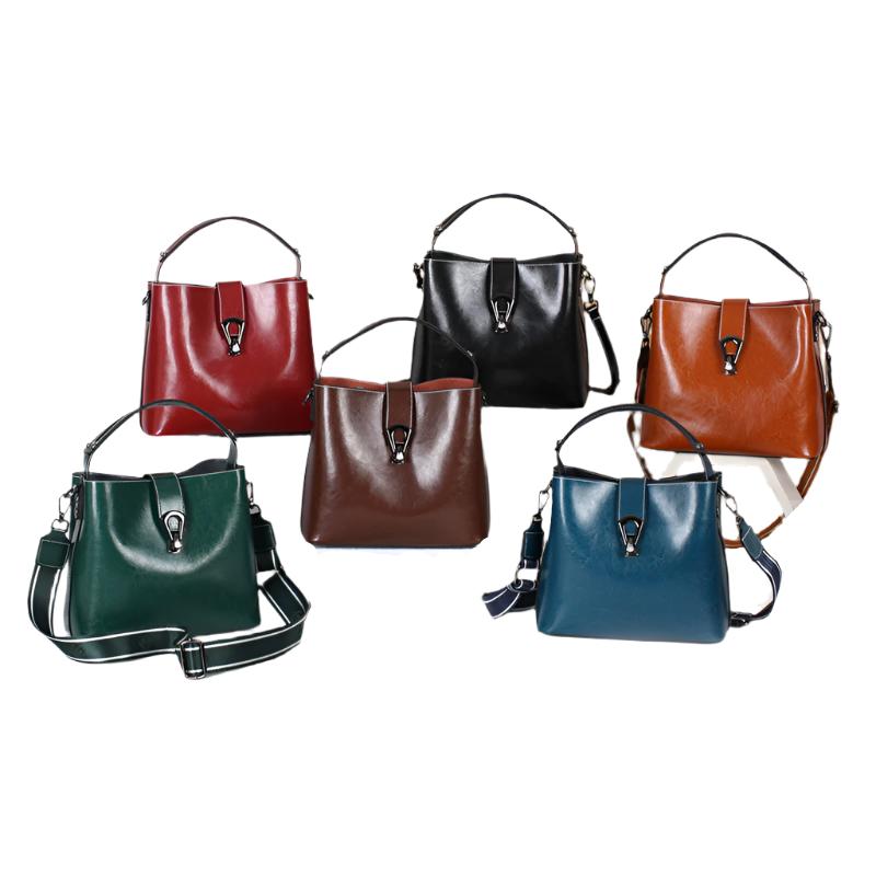 Crossbody Handbag Real Oil Wax Cowhide Leather Handbag. Versatile Handbag.