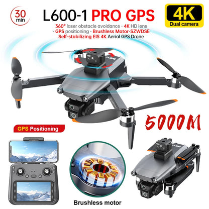 💚Camera Drone L600 Pro-1 Max 3-Axis 4K HD Brushless Motor GPS 5G WIFI 💚