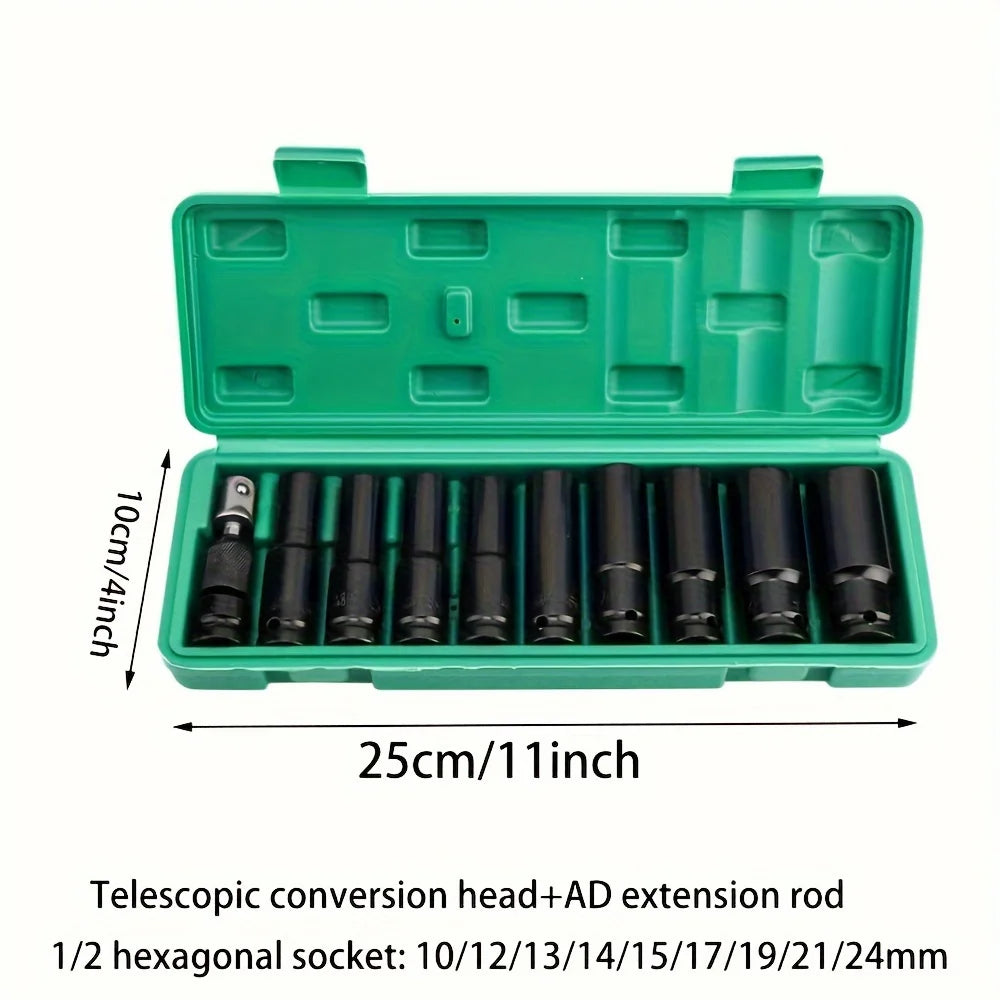 Socket Set 10mm - 24mm, Electric Socket Tool, Heavy Duty. Deep Impact.