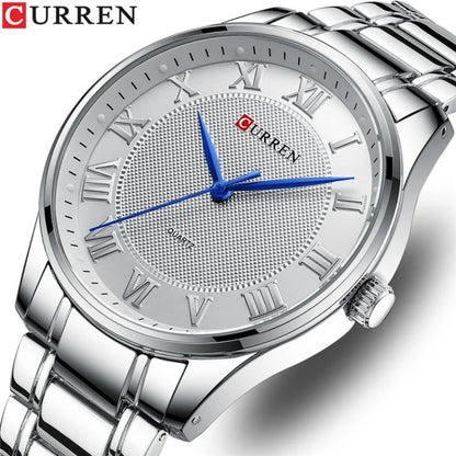 Men's Watches Stainless Steel Quartz Chronograph Roman Numerals by CURREN