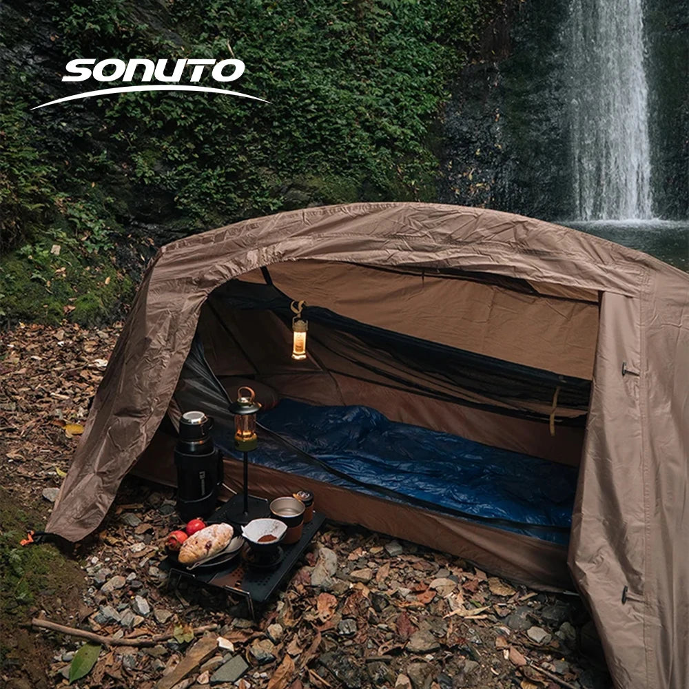 1 Man Tent Pop Up. Lightweight. Sonuto Tactical  Shelter With Mosquito Net. Waterproof.