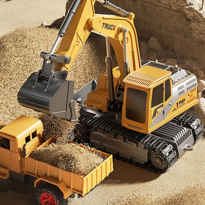 Remote Control Excavator with Lights Sound Effect Electric Excavator.