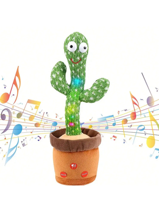 Dancing Talking Cactus Toy Singing Mimicking Recording Repeats What You Say