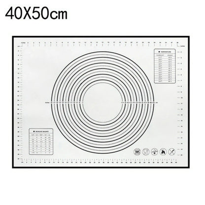 Large Size Silicone Kneading Pad Non-Stick Surface Rolling Dough Mat With Scale Kitchen Cooking Pastry Sheet Oven Liner Bakeware