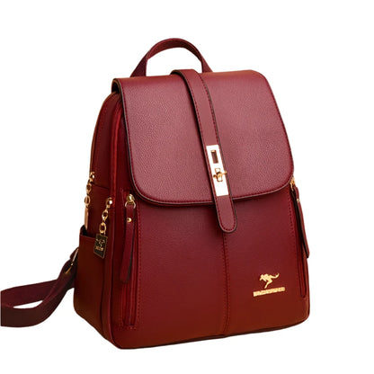 Backpack Multi Pockets Stunning Design PU Leather.