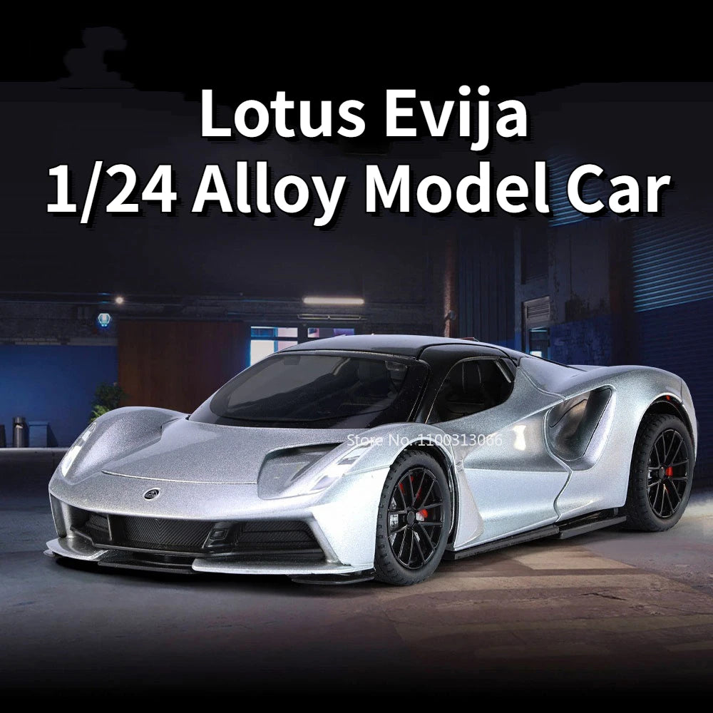 1/24 Lotus Evija Alloy Model Cars Doors Open with Lights and Sound