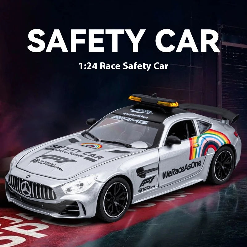 Diecast 1: 24 scale AMG safety car F1 race replica alloy model with lights.*