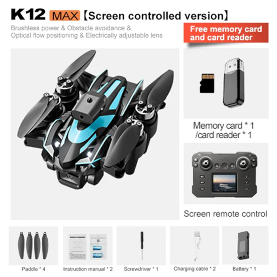 Camera Drone New K12 MAX 8k HD Camera Obstacle Avoidance FPV