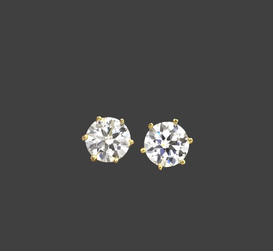 Stud Earrings Moissanite Gemstone 0.5ct-2ct D Colour Certified Moissanite